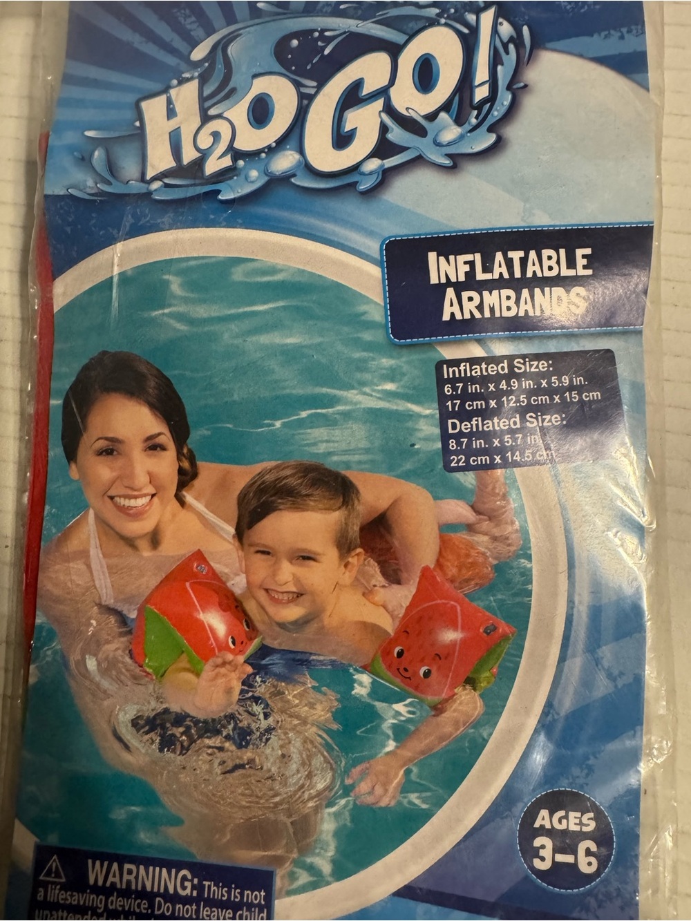 H2O GO! Kids Inflatable Armbands – Red/Green Watermelon